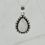 Rainbow Moonstone 1" 925 Sterling Silver Pendant (RS7-173)