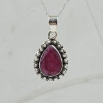 Ruby 1" 925 Sterling Silver Pendant (RS7-176)