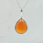 Carnelian 0.75" 925 Sterling Silver Pendant (RS7-178)