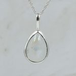 Rainbow Moonstone 0.75" 925 Sterling Silver Pendant (RS7-179)