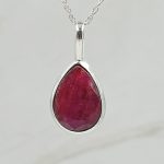 Ruby 0.75" 925 Sterling Silver Pendant (RS7-180)