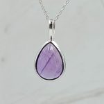 Amethyst 0.75" 925 Sterling Silver Pendant (RS7-182)
