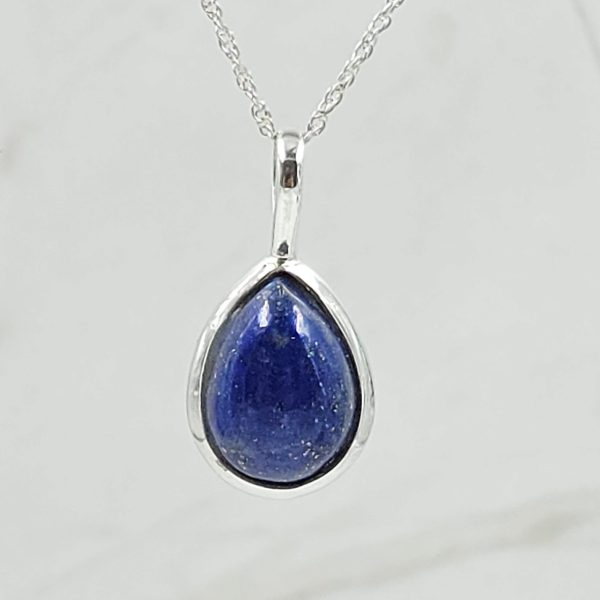Lapis Lazuli 0.75" 925 Sterling Silver Pendant (RS7-187)
