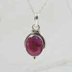 Ruby 0.75" 925 Sterling Silver Pendant (RS7-190)