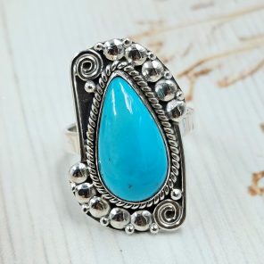 Arizona Turquoise 925 Sterling Silver Ring (REXT83-22)