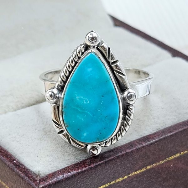 Arizona Turquoise 925 Sterling Silver Ring (REXT83-24)