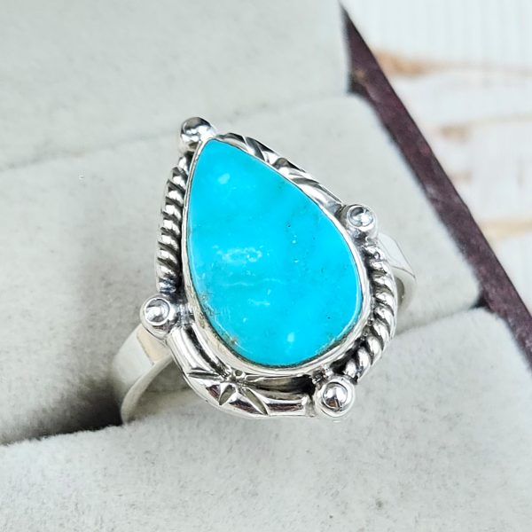 Arizona Turquoise 925 Sterling Silver Ring (REXT83-24) - Image 2