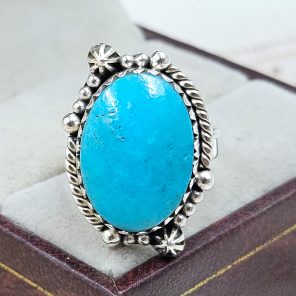Arizona Turquoise 925 Sterling Silver Ring (REXT83-25)