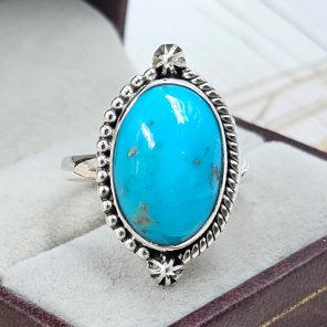 Arizona Turquoise 925 Sterling Silver Ring (REXT83-26)