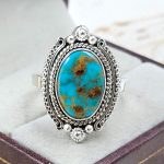 Arizona Turquoise 925 Sterling Silver Ring (REXT83-29)