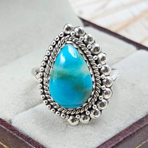Arizona Turquoise 925 Sterling Silver Ring (REXT83-30)