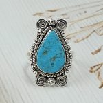 Arizona Turquoise 925 Sterling Silver Ring (REXT83-34)