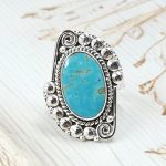 Arizona Turquoise 925 Sterling Silver Ring (REXT83-36)