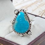 Arizona Turquoise 925 Sterling Silver Ring (REXT83-37)