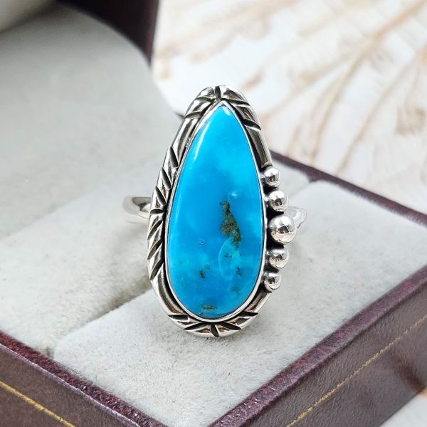 Arizona Turquoise 925 Sterling Silver Ring (REXT83-40)