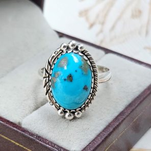 Arizona Turquoise 925 Sterling Silver Ring (REXT83-33)