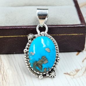 Arizona Turquoise 925 Sterling Silver Pendant (REXT83-5)