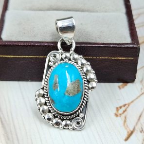 Arizona Turquoise 925 Sterling Silver Pendant (REXT83-10)