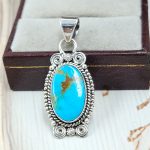 Arizona Turquoise 925 Sterling Silver Pendant (REXT83-16)