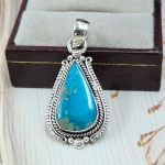 Arizona Turquoise 925 Sterling Silver Pendant (REXT83-18)