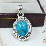 Arizona Turquoise 925 Sterling Silver Pendant (REXT83-19)