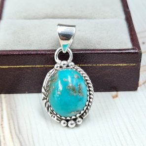Arizona Turquoise 925 Sterling Silver Pendant (REXT83-21)