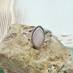 Dainty Pink Opal 925 Sterling Silver Ring (RS27-41)