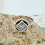 Dainty Rainbow Moonstone 925 Sterling Silver Ring (RS46-15)