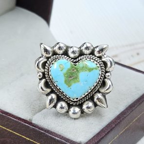 Sonoran Gold Turquoise Size US 7 925 Sterling Silver Ring (RS48-15)