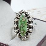 Sonoran Gold Turquoise Size US 8 925 Sterling Silver Ring (RS48-12)