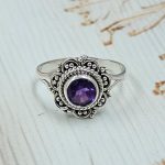 Dainty Amethyst 925 Sterling Silver Ring (RS47-38)