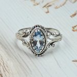 Dainty Blue Topaz 925 Sterling Silver Ring (RS47-36)