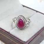 Dainty Ruby 925 Sterling Silver Ring (RS48-23)