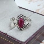 Dainty Ruby 925 Sterling Silver Ring (RS48-21)
