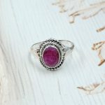 Dainty Ruby 925 Sterling Silver Ring (RS48-24)