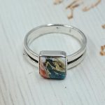 Spiny Oyster Turquoise 925 Sterling Silver Ring (REXT28-256)