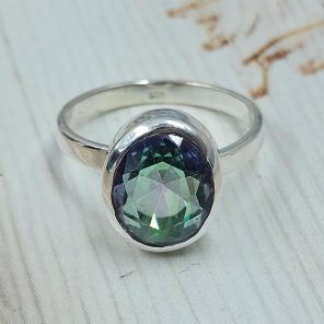 Mystic Topaz  925 Sterling Silver Ring (REXT60-123)