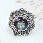 Mystic Topaz  925 Sterling Silver Ring (REXT60-129)