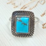 Kingman Turquoise 925 Sterling Silver Ring (RS73-17)