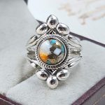 Spiny Oyster Turquoise 925 Sterling Silver Ring (REXT48-65)