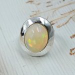 Ethiopian Opal 925 Sterling Silver Ring (REXT60-117)
