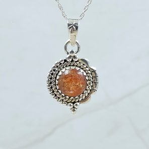 Sunstone 1" 925 Sterling Silver Pendant (REXT102-5)