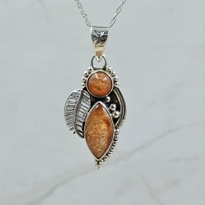 Sunstone 1.25" 925 Sterling Silver Pendant (REXT102-8)