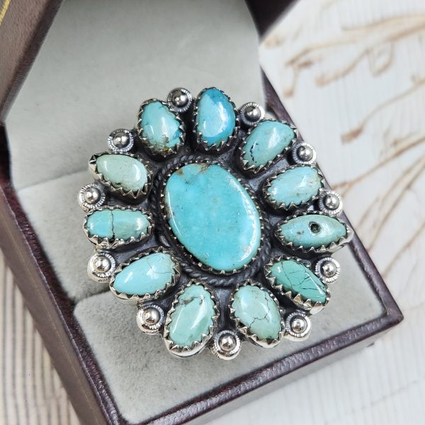 Tibetan Turquoise 925 Sterling Silver Ring (RS109-306) - Image 3