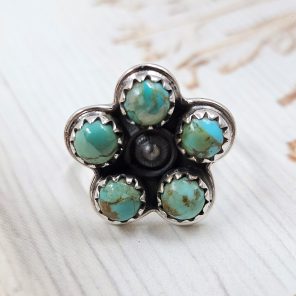 Mohave Turquoise 925 Sterling Silver Ring (RS109-303)