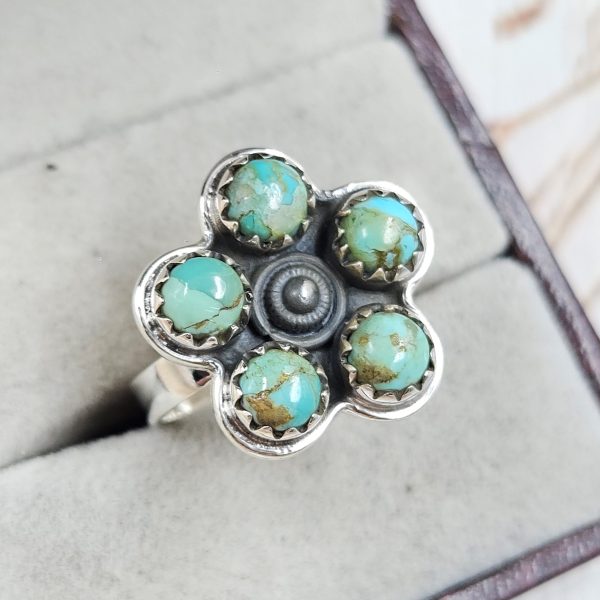 Mohave Turquoise 925 Sterling Silver Ring (RS109-303) - Image 2