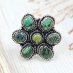 Tibetan Turquoise 925 Sterling Silver Ring (RS109-310)