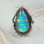 Aurora Opal 925 Sterling Silver Ring (REXT54-80)