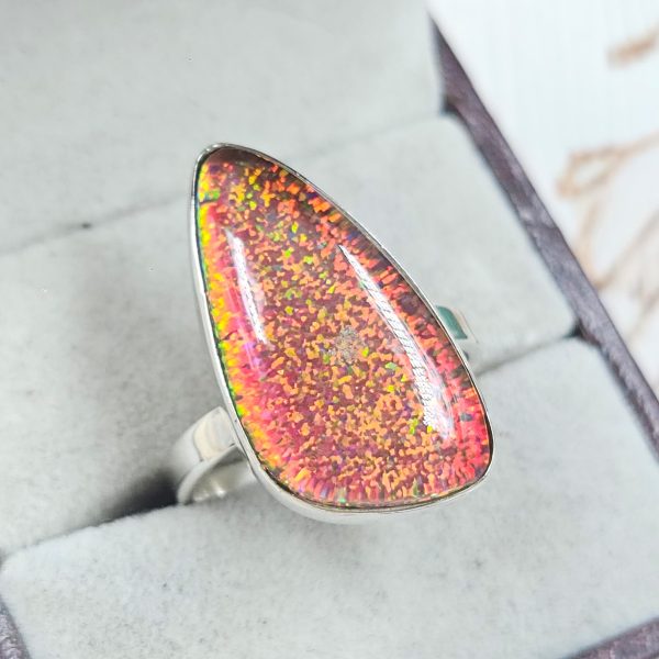 Aurora Opal 925 Sterling Silver Ring (REXT54-85) - Image 2