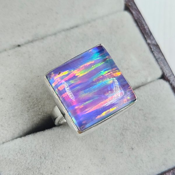 Aurora Opal 925 Sterling Silver Ring (REXT54-86) - Image 2